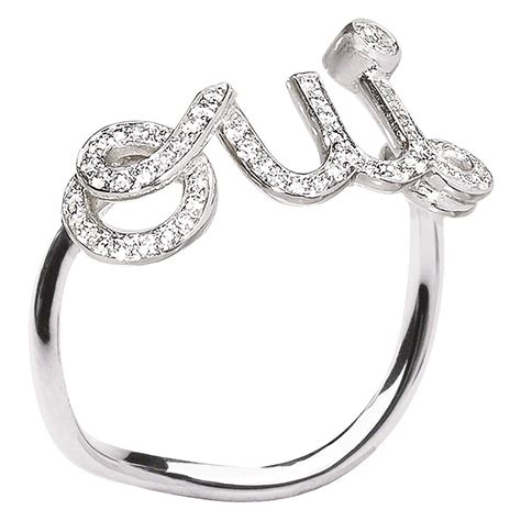 dior oui ring white gold|CHRISTIAN DIOR 18K White Gold Diamond Oui Ring 49 4.75.